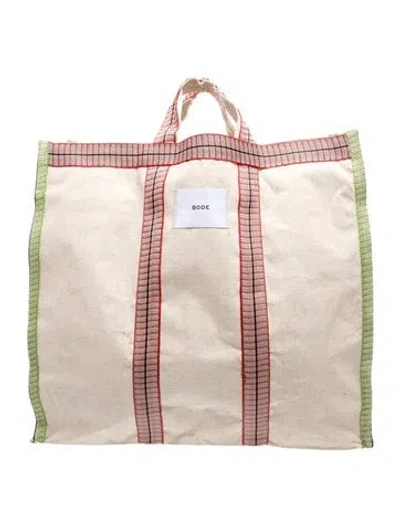 Pre-owned Bode Canvas Tote In Neutral