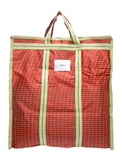 Pre-owned Bode Canvas Tote In Red
