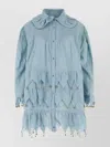 Bode Carillon Shirt Dress Metallic Embellishments