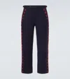 Bode Carroll Embroidered Wool Straight Pants In Blue