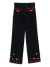 Bode Carroll Flowers Trousers In Black