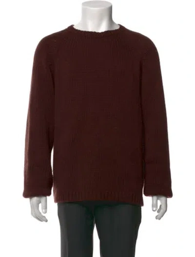 Pre-owned Bode Cashmere Crew Neck Pullover In Brown