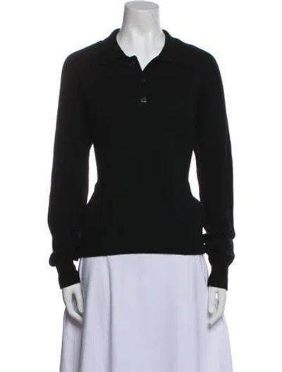 Pre-owned Bode Cashmere V-neck Sweater In Black