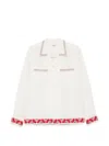 Bode White Cherry Lane Beaded Shirt In White
