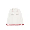 Bode White Cherry Lane Beaded Shirt In White