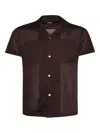 Bode Chest-pocket Short-sleeve Shirt In Brown