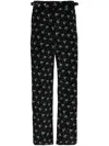 Bode Chicory Floral Corduroy Trousers In Black