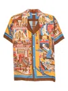 Bode Manhattan Island Camp-collar Printed Silk-satin Shirt In Multi
