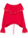 Shop Bode Claret Blouse In レッド