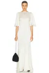 Bode Claret Gown In White