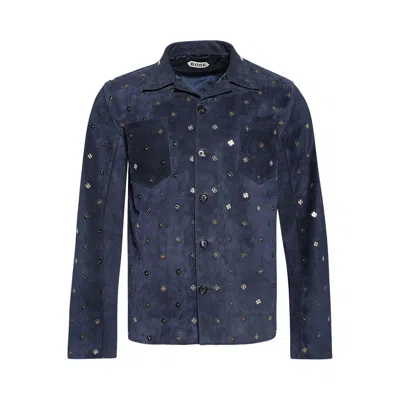 Pre-owned Bode Clover Work Shirt 'dark Navy' | Blue | Men's Size S