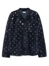Bode Navy Clover Suede Work Shirt