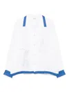 Bode White Club Champion Long Sleeve Shirt In White