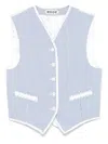 Bode Club Stripe Waistcoat In White