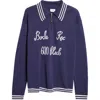 Bode Club Polo Shirt In Navy