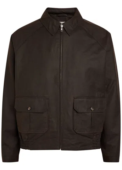 Bode Coach Waxed Cotton Jacket In Brown