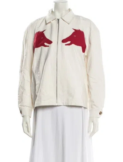 Pre-owned Bode Colorblock Pattern Jacket In Neutral