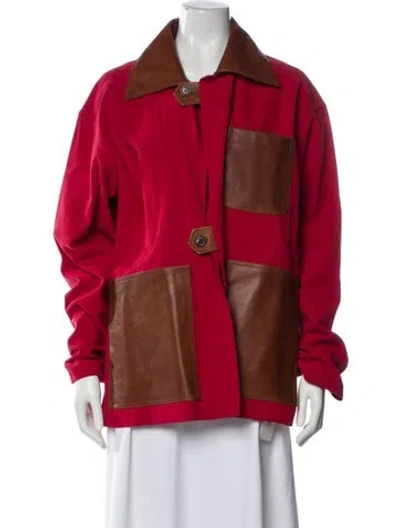 Pre-owned Bode Colorblock Pattern Jacket In Pink