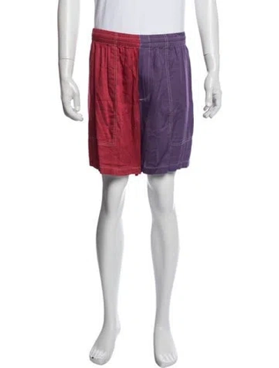 Pre-owned Bode Colorblock Pattern Shorts In Pink