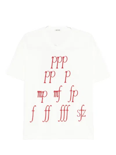 Bode Composer T-shirt In White