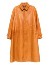 Bode Continental Coat In Orange