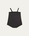 Bode Convertible Lace-trim Teddy In Black
