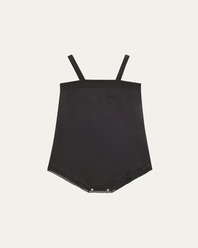 Bode Convertible Lace-trim Teddy In Black