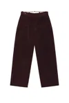 Bode Corduroy Mcnab Trousers In Burgundy
