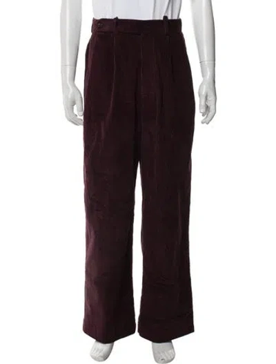Pre-owned Bode Corduroy Pants In Burgundy
