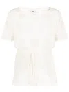 Bode Cotton Embroidered Design Top In 中性色
