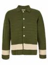 Bode Marsh Crochet Shirt In Green