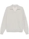 Bode Long Sleeve Polo Shirt In Gray