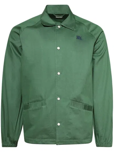 Bode Cotton Shirt Jacket In Green
