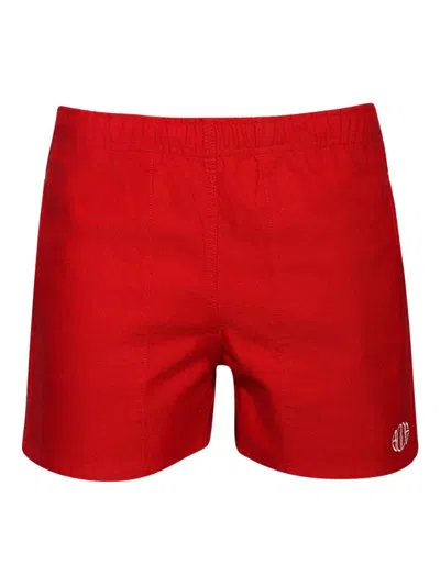 Bode Cotton Shorts In Red
