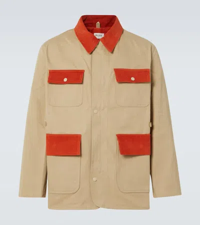 Bode Cotton Twill And Corduroy Jacket In Beige