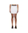 Bode White Court Miniskirt In Brown