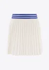 Bode Pleated Lightweight Skirt In White
