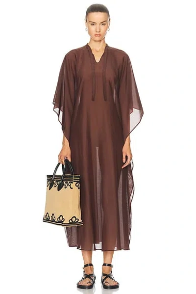 Bode Cove Kaftan In Brown