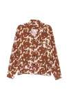 Bode Cow-print Flannel Shirt In Multi