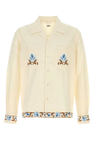 Bode Men Cream Cotton Nouveau Vine Shirt In Neutral