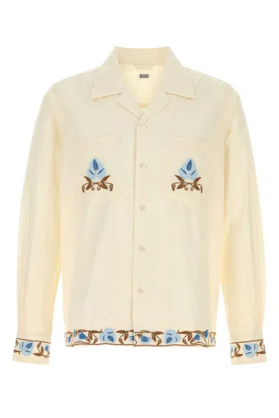 Bode Cream Cotton Nouveau Vine Shirt In Neutral