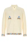 Bode Cream Cotton Nouveau Vine Shirt In Neutral