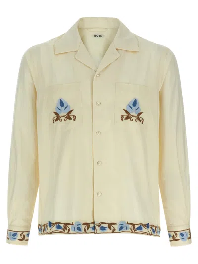 BODE CREAM EMBROIDERED SHIRT