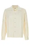 Bode Off White Jacquard Football Shirt In Cream