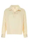 Bode Cream Satin Maze Blouse