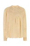 Bode Cream Satin Threadwork Blouse