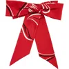 Bode Creeping Begonia Bow Barrette In Red Multi
