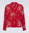 Bode Red Creeping Begonia Shirt In Red