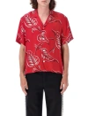 Bode Red Creeping Begonia Shirt In Red