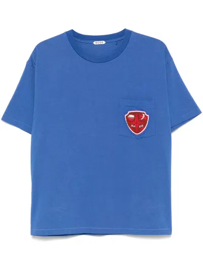 Bode Logo-embellished Cotton-jersey T-shirt In Blue